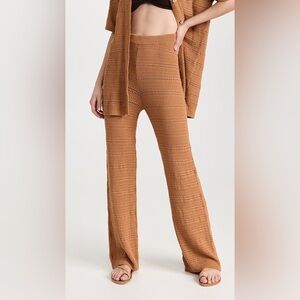 NWT L*Space Marbella Crochet Knit Pants in Mojave Swimsuit Cover Up Festival